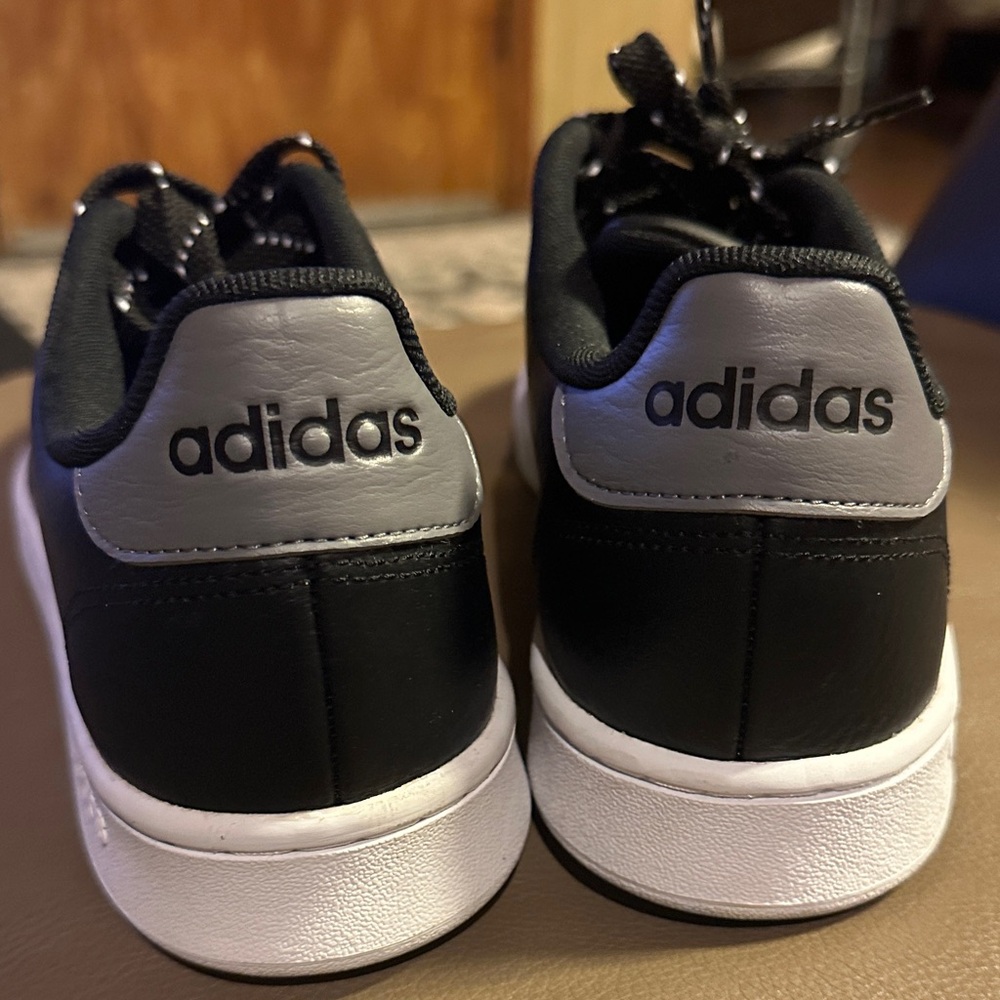 Adidas Cloudform Black Leather Men's Sneakers - Picture 3 of 14